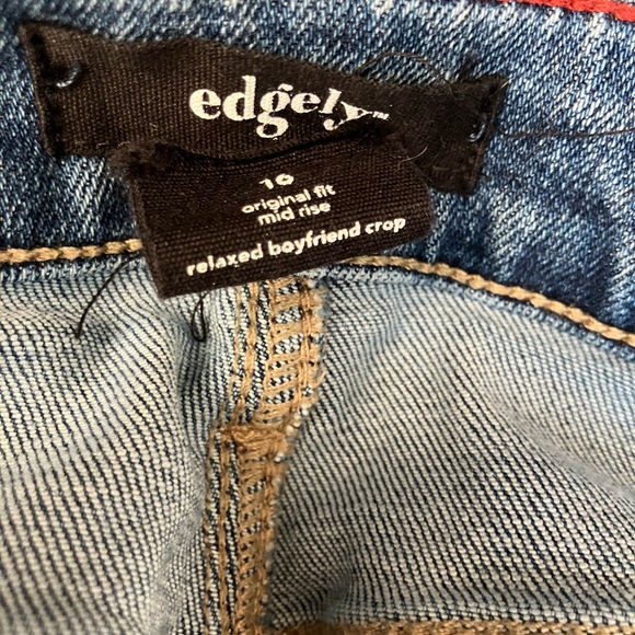 Edgely relaxed boyfriend crop jeans. New without tags. Size 16. - Picture 4 of 5
